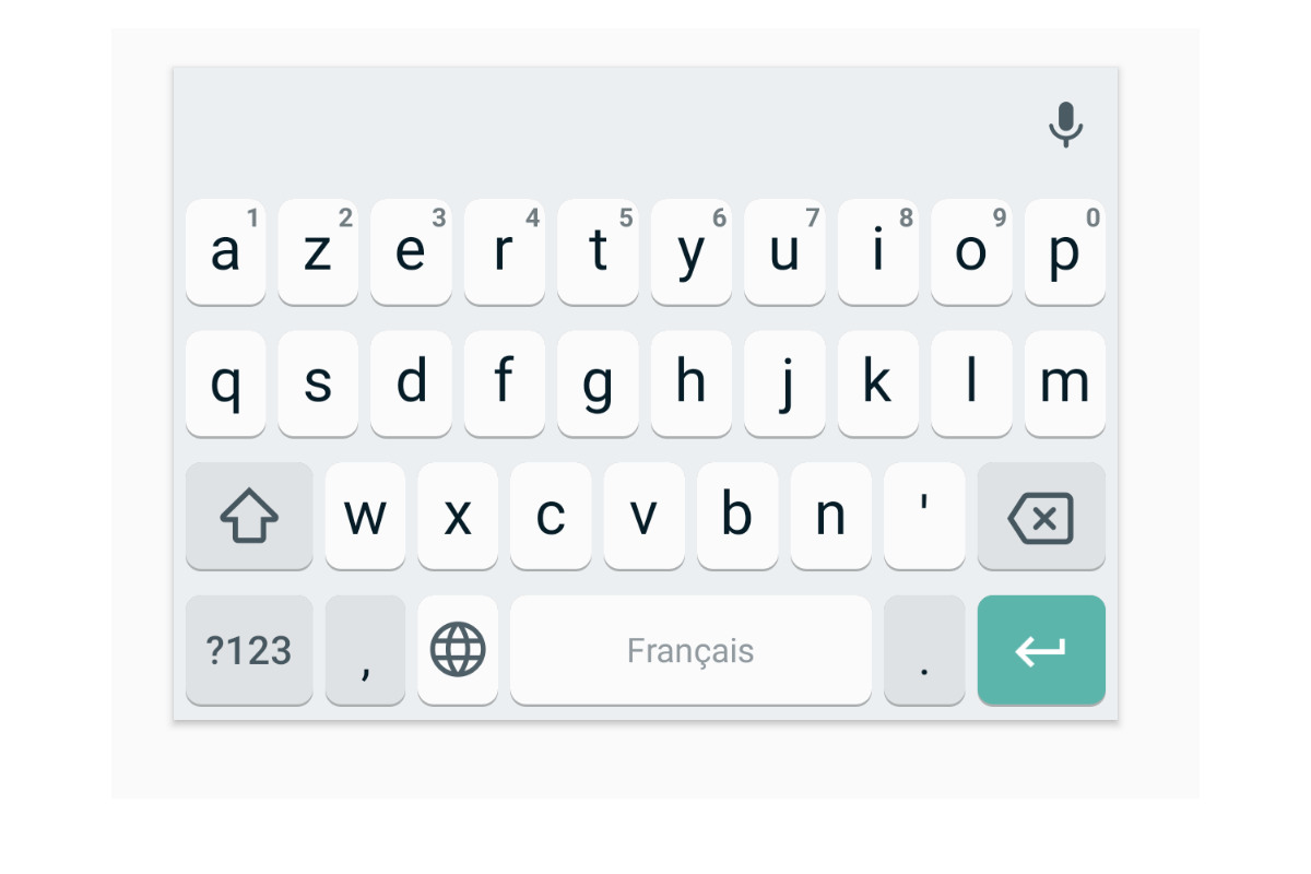 Clavier GBoard : Bordures sur les touches du clavier - Fiches pratiques